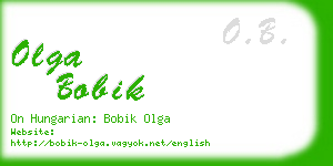 olga bobik business card